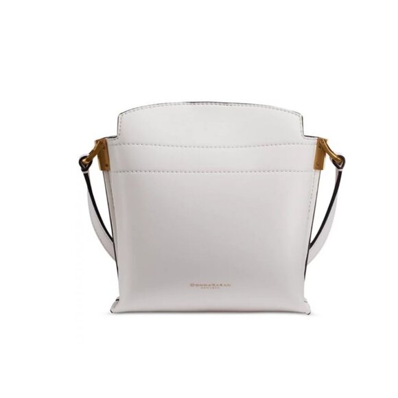 Donna Karan NY Bridgehampton smooth leather mini crossbody -WHITE - Picture 12 of 13